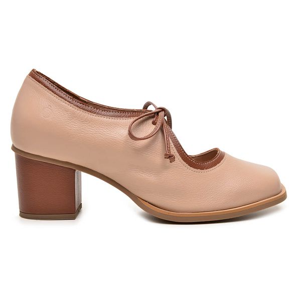 Sapato LISBOA - Nude e Chocolate - 400.55