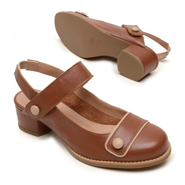 Sapato MOMENTO - Chocolate E Nude - 2075.2