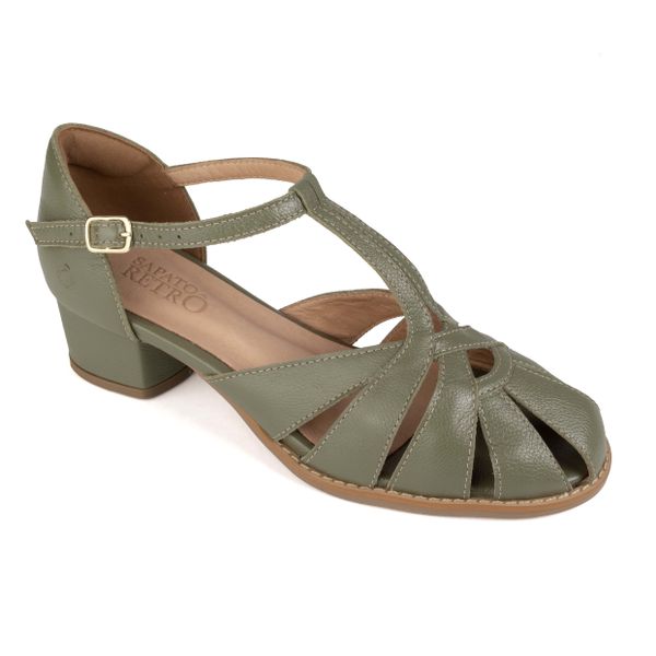 Sapato Feminino Boneca BROMÉLIA - Sálvia - 601.54 
