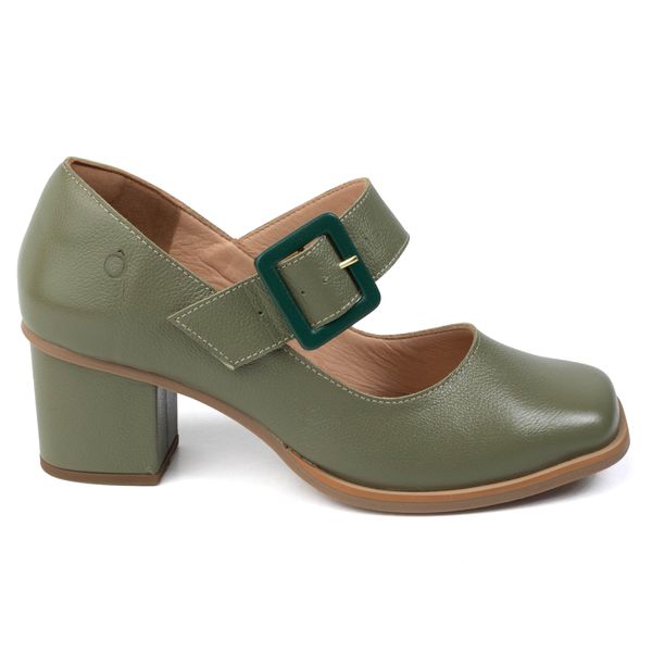 Sapato Boneca - Sálvia e Verde Folha - VINTAGE