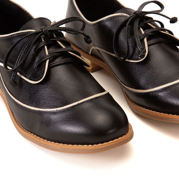 Sapato Oxford - Preto e Off White - HÍSTORIA