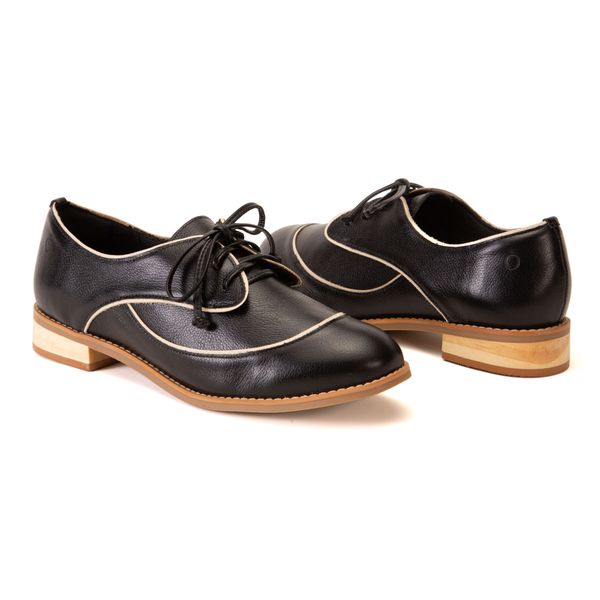 Sapato Oxford - Preto e Off White - HÍSTORIA