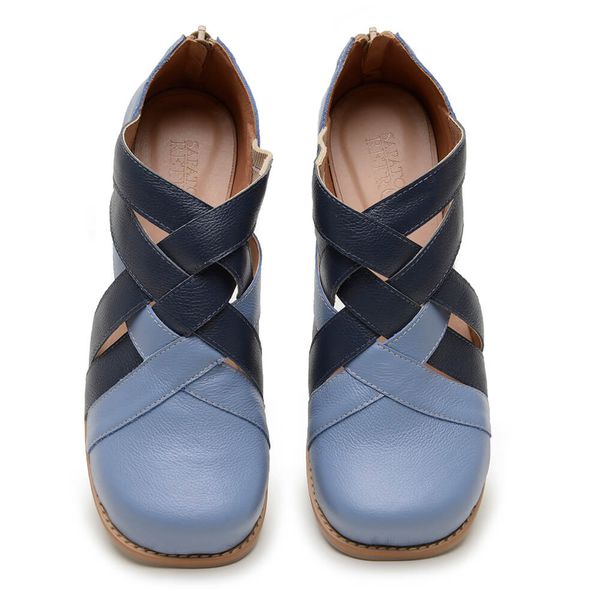 Sapato Boneca DIAMANTE - Azul Bebê e Azul Marinho - 916.03