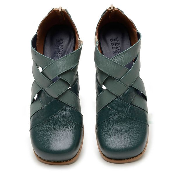 Sapato Boneca DIAMANTE - Verde e Verde Folha- 916.03