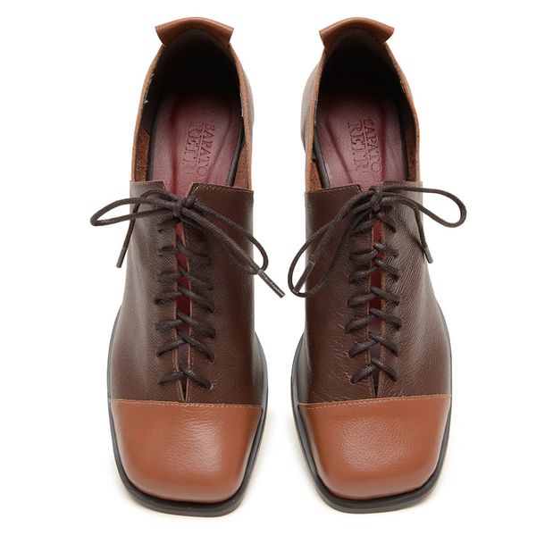 Sapato Boneca CITRINO - Chocolate e Madeira - 400.39