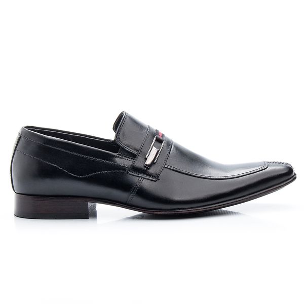 Sapato Social Classic Tipo Italiano Em Couro Preto 