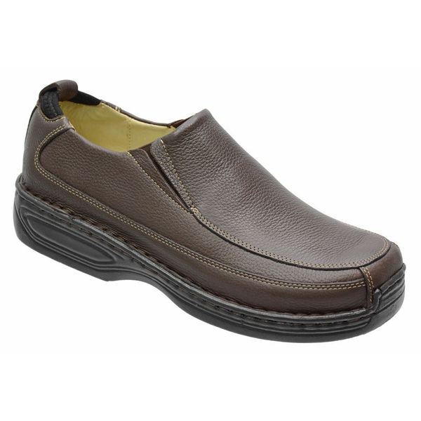 Sapato Conforto Em Couro Legitimo Na Cor Brown Ref.1097-16030