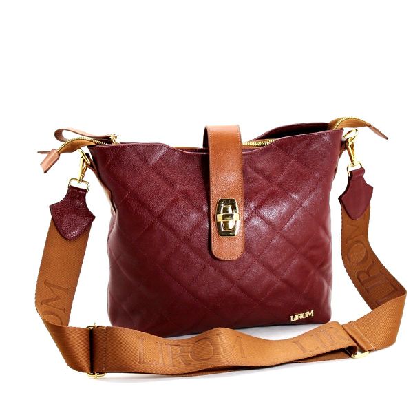 Bolsas Femininas De Couro Legitimo Lirom Alça Gorgurão Tranversal Lançamento