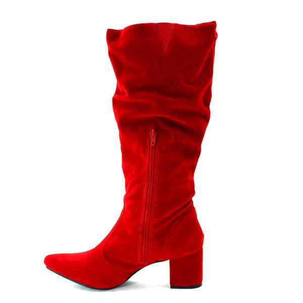 Bota cano hot sale alto vermelha