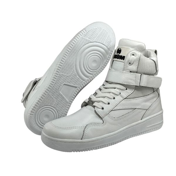 T nis Sneaker Cano Alto Lirom Fitness Treino Academia Em Couro
