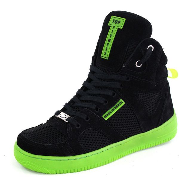 Tenis Sneakers Top Fitness Preto Verde CAL ADOS LIROM