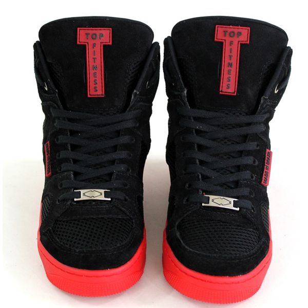 Tenis Sneakers Top Fitness Preto Vermelho CAL ADOS LIROM