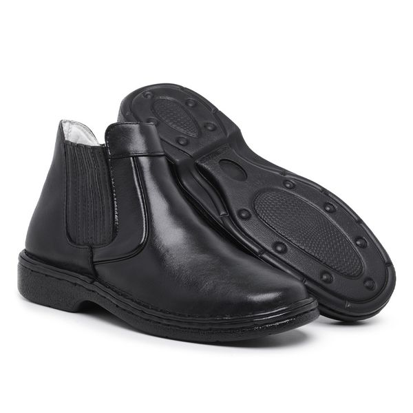 Botina Anti-stress Masculino Preto Elástico