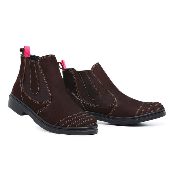 Bota Botina Feminina Country Vaquejada Boiadeira Em Couro