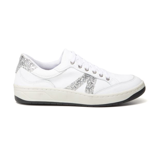 Tênis Casual Feminino Com Strass Branco