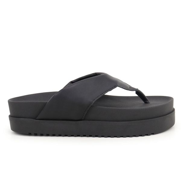 Sandalia Chinelo Papete Feminina Asa Delta Flat Plataforma Dani Preta