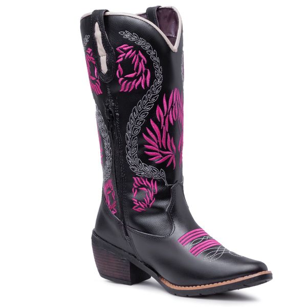Bota Texana Feminina com borados Rosa Ana Flávia