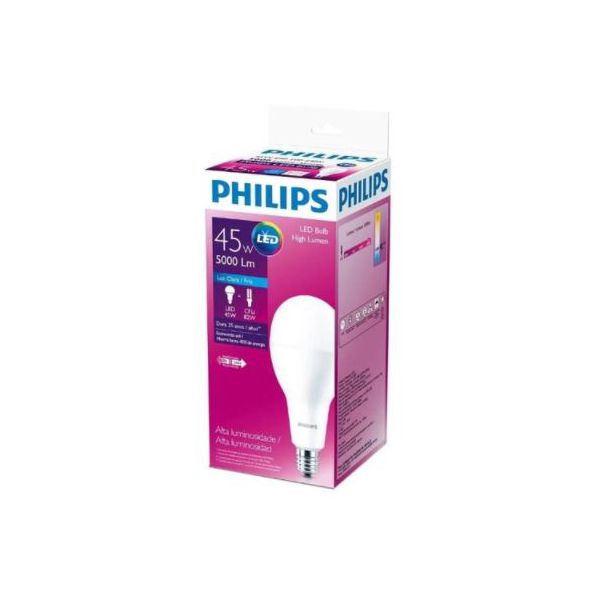 Lâmpada LED Philips Bivolt 45W E40 6500K 5000 Lumens