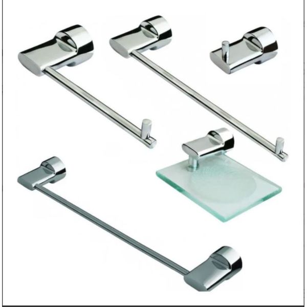 Kit com 5 Peças Plena Cromado Kimetais - 2293