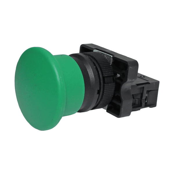 Botão Cogumelo Pulsador Metaltex Verde P20BMR-G-1A
