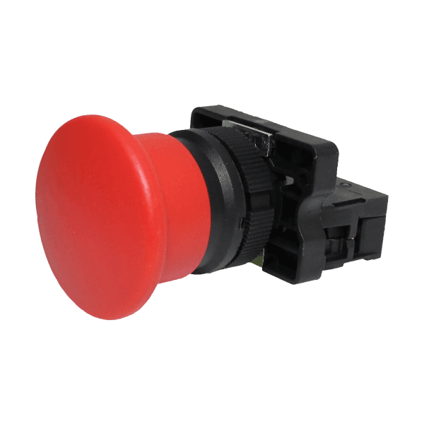 Botão Cogumelo Pulsador Metaltex Vermelho P20AMR-R-1B