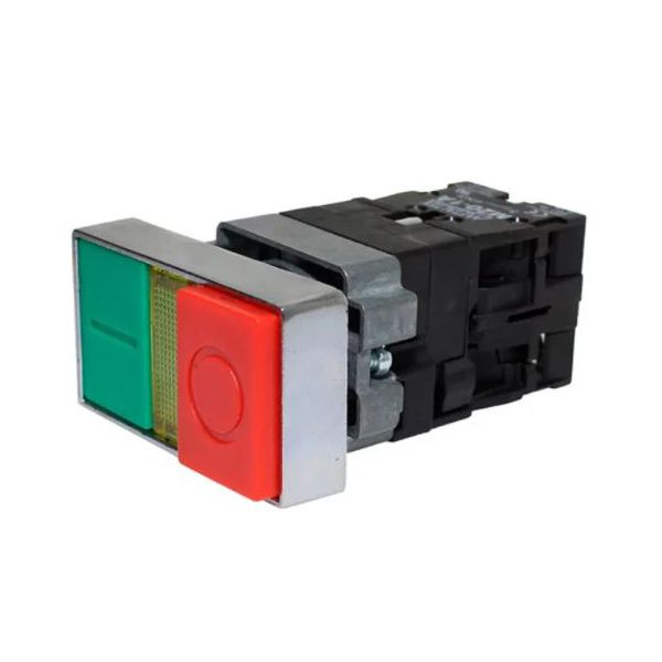 Botão Duplo Iluminado Metaltex P20IDL-Y-1C 