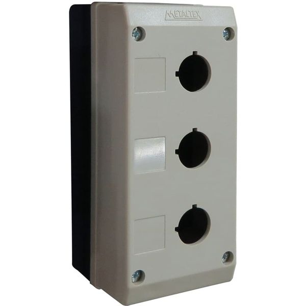 Caixa para Botão 22MM Metaltex 3 Furos TN2-B3