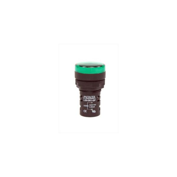 Sinaleiro LED Metaltex 110V Verde L20-DR1-GP