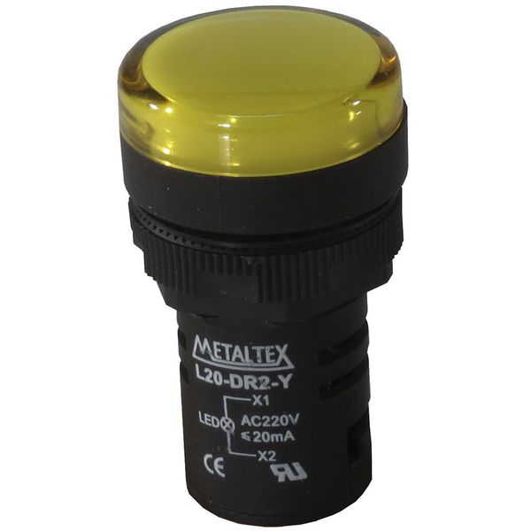 Sinaleiro LED Metaltex 220V Amarelo L20-DR2-Y