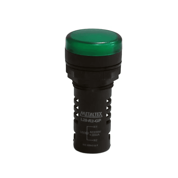 Sinaleiro LED Metaltex 220V Verde L20-DR2-GP
