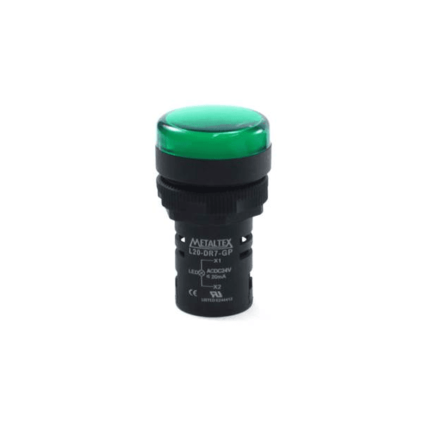 Sinaleiro LED Metaltex 24V Verde L20-DR7-GP