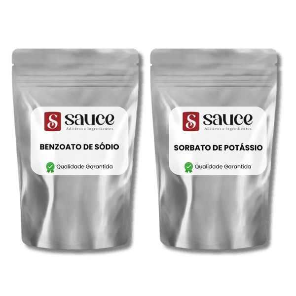 KIT Conservantes para Molhos - Sorbato de Potássio (500g) + Benzoato de Sódio (500g)