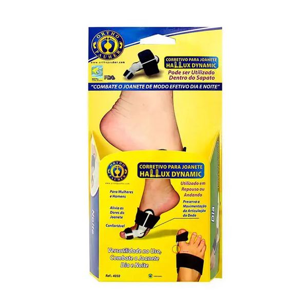 CORRETOR PARA JOANETE HALLUX DYNAMIC UNICO PRETO ORTHO PAUHER