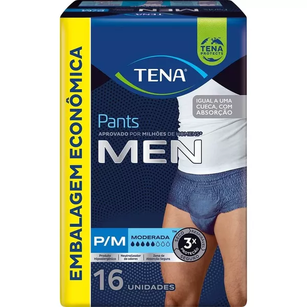Fralda Cueca descartável Tena Pants men P/M 16 unidades
