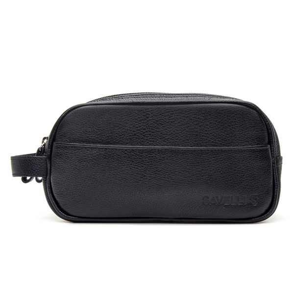 Necessaire Em Couro Cabernet Preto Savelli