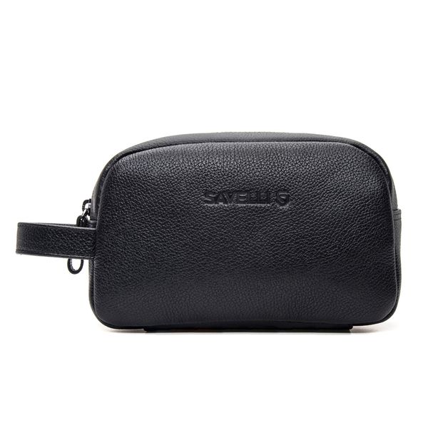 Necessaire Em Couro Cabernet Preto Savelli