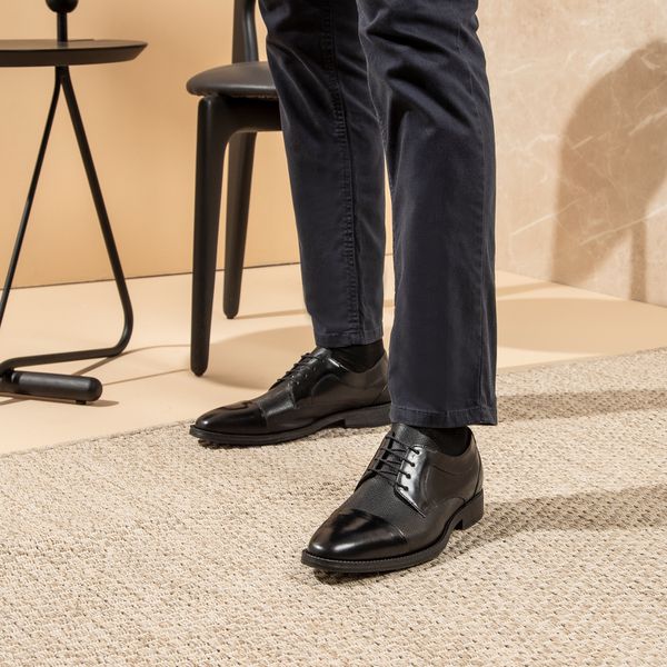 Sapato Social Masculino Vulcano em Couro Preto Savelli