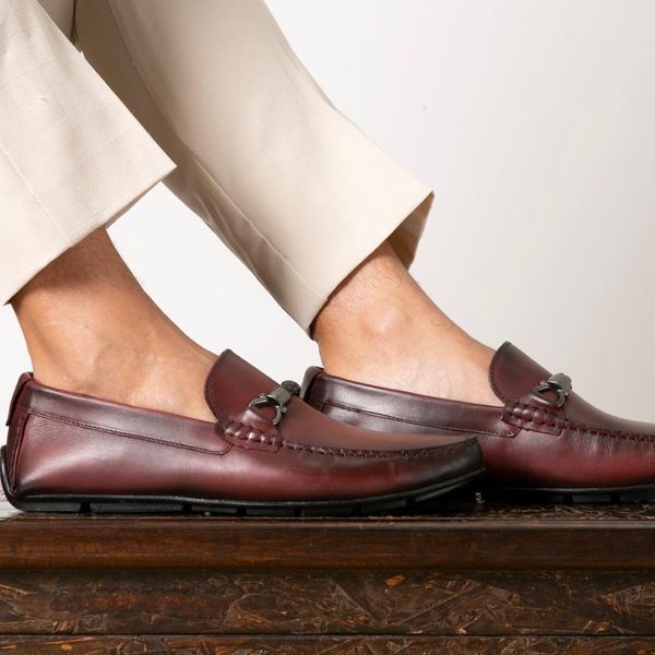 Mocassim Masculino Mallorca Em Couro Burgundy Savelli