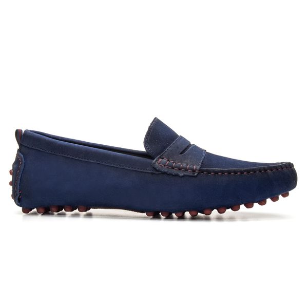Mocassim Masculino Taurus em Couro Azul Savelli