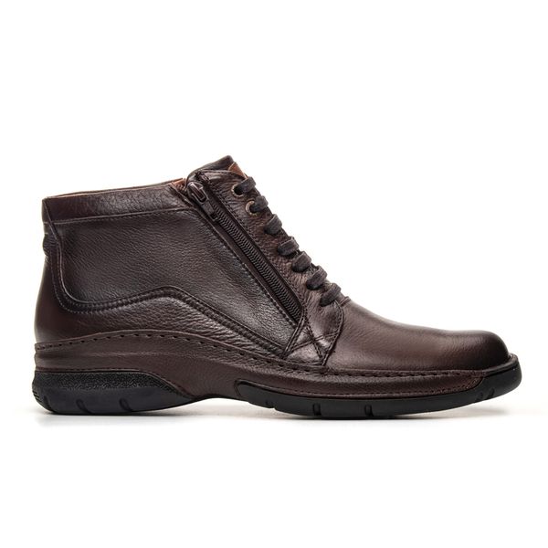Bota Comfort Casual em Couro Floater Café Savelli