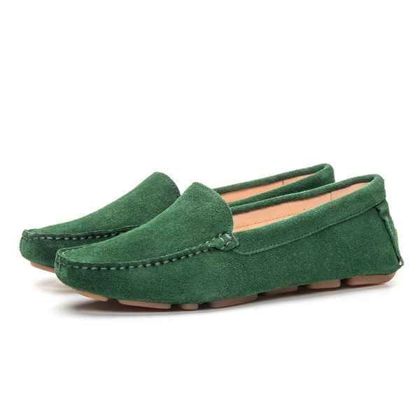 Mocassim Feminino Charlotte Em Couro Verde Savelli 