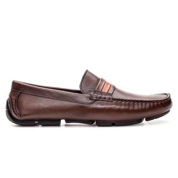 Mocassim Masculino Atlanta Em Couro Café Savelli