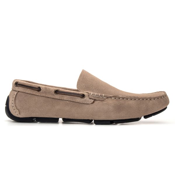 Mocassim Masculino Atlanta Em Couro Bege Savelli