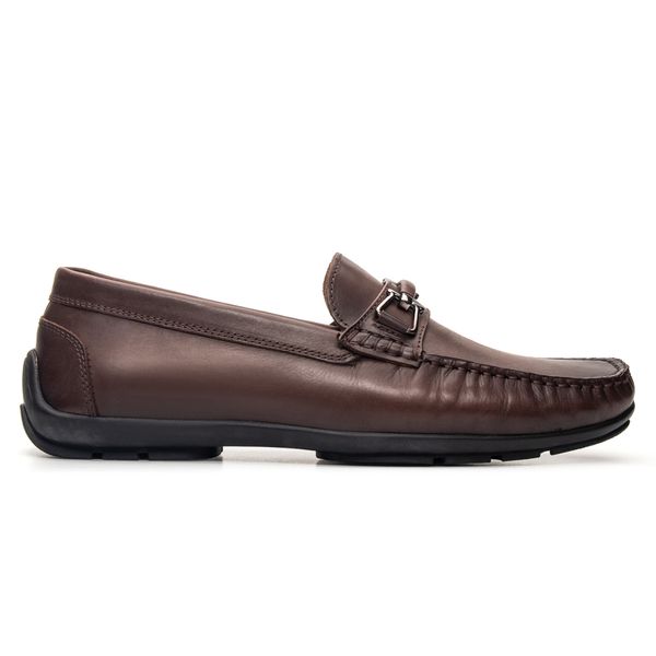Mocassim Masculino Melbourne em Couro Café Savelli
