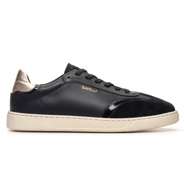 Tênis Feminino Soho Em Couro Preto Savelli