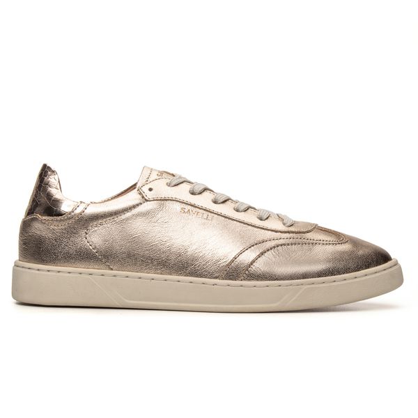 Tênis Feminino Soho Em Couro Dourado Savelli
