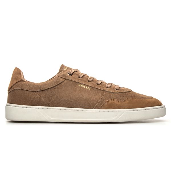 Tênis Masculino Soho Em Couro Bronze Savelli
