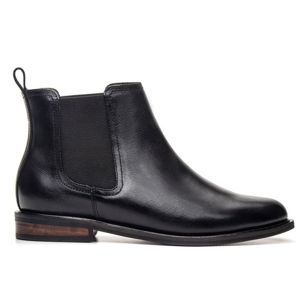 Bota Feminina Victoria Chelsea Em Couro Preto Savelli