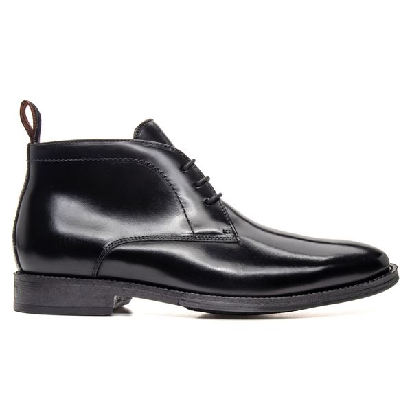 Bota Masculina Vulcano em Couro Preto Savelli