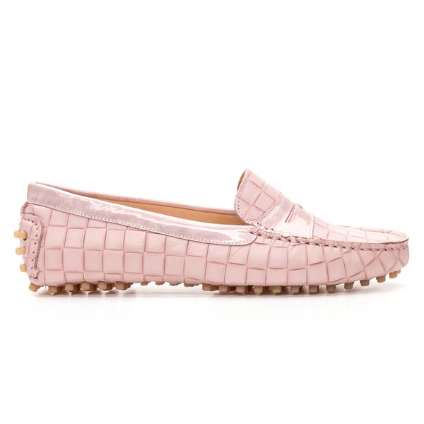 Mocassim Feminino Nice Em Couro Rosa Savelli